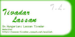 tivadar lassan business card